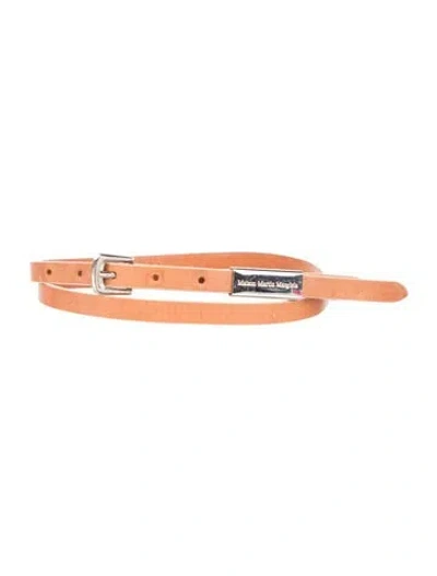 Pre-owned Maison Margiela Skinny Leather Belt In Brown