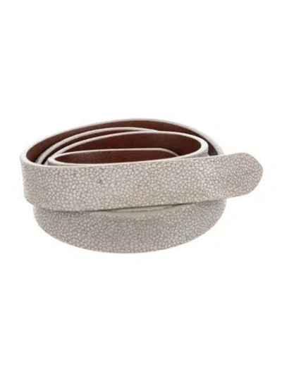 Pre-owned Maison Margiela Skinny Leather Belt In Neutrals