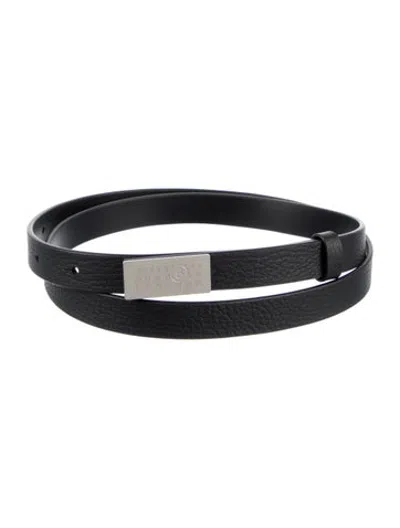 Pre-owned Maison Margiela Skinny Leather Waist Belt In Black