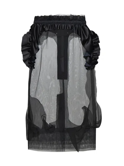 Maison Margiela Midi Skirt In Black