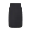 Maison Margiela High-waisted Satin Midi Skirt Slit Detail In Gray