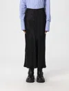 Maison Margiela Long Flared Skirt In Black