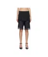 Maison Margiela Skirt-overlay Shorts In Black And Anthracite