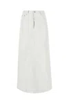 Maison Margiela Coated Denim Long Skirt In 967
