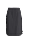 Maison Margiela Wool Midi Skirt In Black