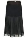 Maison Margiela Black & Brown 'anonymity Of The Lining' Midi Skirt In Nera