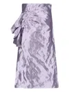 Maison Margiela Draped Midi Skirt In Metallic Purple In Purple