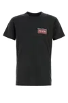 Maison Margiela Charcoal Brand-print Crewneck Cotton-jersey T-shirt In Green