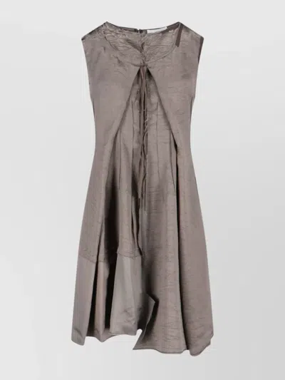 MAISON MARGIELA SLEEVELESS ASYMMETRIC HEM TEXTURED DRESS