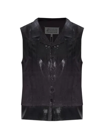 Maison Margiela Sleeveless Blouse In Black