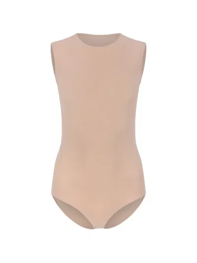 Maison Margiela Sleeveless Bodysuit In Neutral