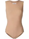 Maison Margiela Sleeveless Jersey Bodysuit In Nude