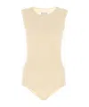 Maison Margiela Natural Crewneck Bodysuit In Nude