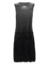 Maison Margiela Sleeveless Sheer-top Midi Dress In Black