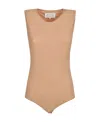 Maison Margiela Sleeveless Jersey Bodysuit In Nude