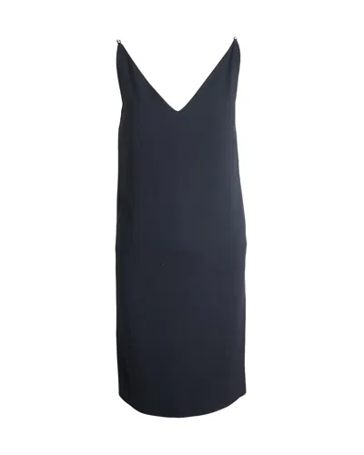 Maison Margiela Sleeveless V-neck Dress In Black Acetate