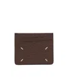 Maison Margiela Slim 6cc Cardholder In Brown