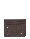 Maison Margiela Slim Card Holder In Brown