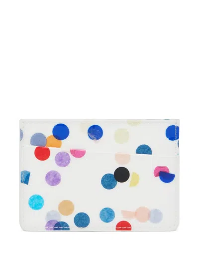 Maison Margiela Slim Confetti-print Card Holder In Multi