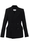 Maison Margiela Slim-fit Wool Jacket With A Fitted Waist In Black (black)