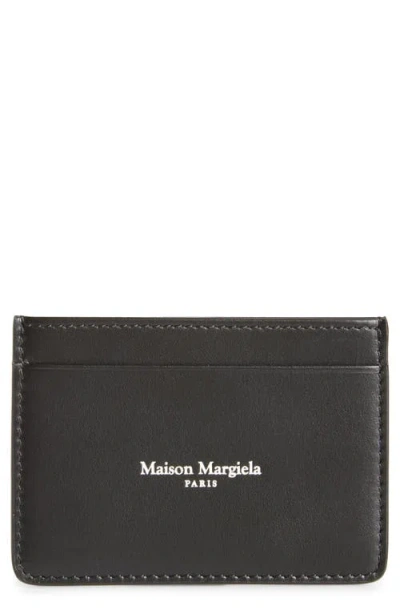 Maison Margiela Slim Leather Card Case In Black