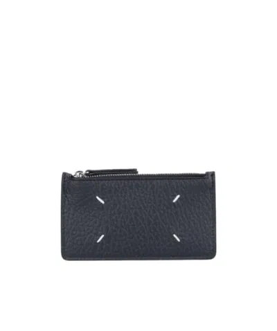 Maison Margiela Slim Leather Wallet In Black