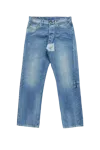 Maison Margiela Slim Repaired Jeans Vintage Medium Blue In Blue