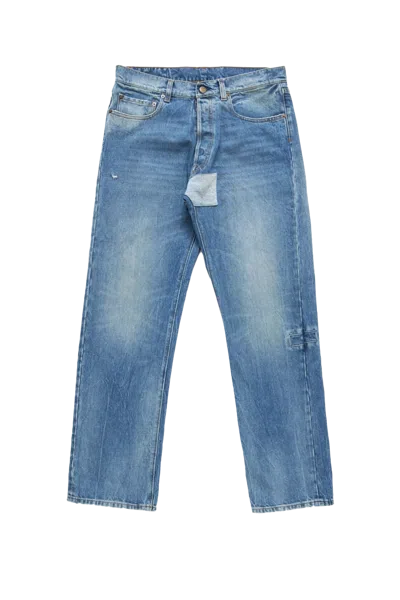 Maison Margiela Slim Repaired Jeans Vintage Medium Blue