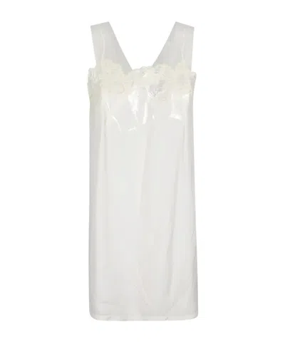Maison Margiela Slip Spaghetti-strap Mini Dress In White