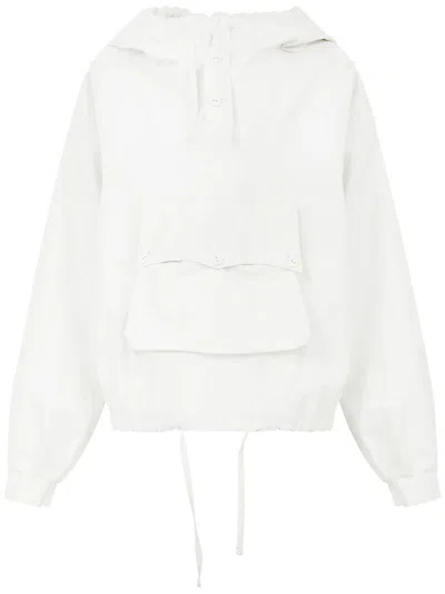 Maison Margiela Slouchy-hood Linen Jacket In White