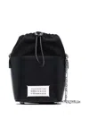 Maison Margiela Black Leather And Canvas Mini 5ac Bucket Bag