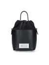 Maison Margiela Leather Bucket Bag With Drawstring Closure