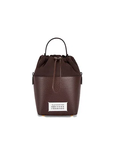 Maison Margiela Small 5ac Bucket Bag In Brown