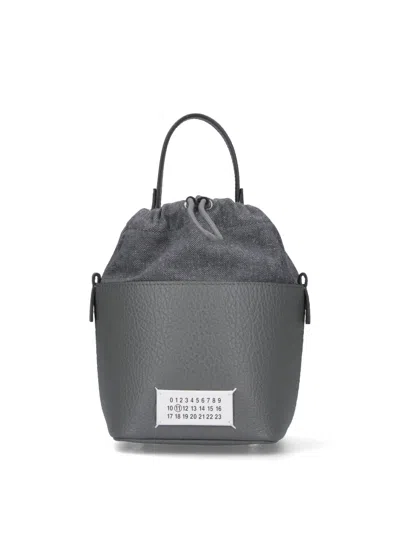 Maison Margiela Small Bucket Bag 5ac In Gray