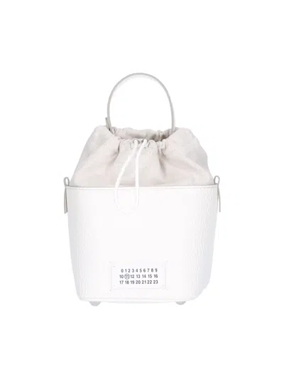Maison Margiela Small Bucket Bag "5ac" In White