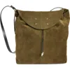 Maison Margiela Small Drawstring Suede Hobo Bag