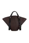 Maison Margiela Small Dress Age Bag In Walnut & Black