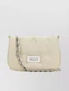 Maison Margiela Chalk Nappa Leather Small Glam Slam Flap Crossbody Bag In Neutral