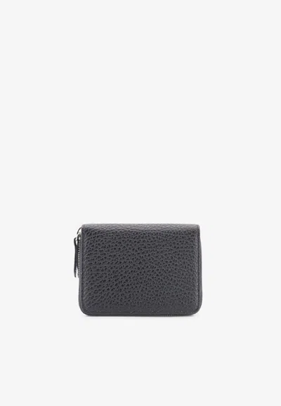Maison Margiela Small Four Stitches Wallet In Leather In Black