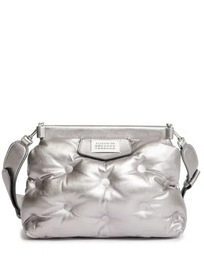 Maison Margiela Small Glam Slam Classique Shoulder Bag In Silver