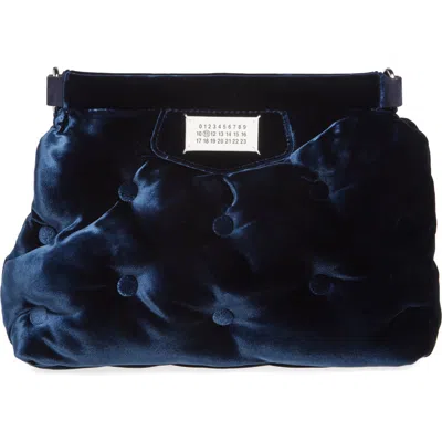 Maison Margiela Small Glam Slam Classique Velvet Clutch In Cosmo