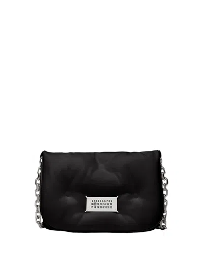 Maison Margiela Black Small Glam Slam Flap Bag In Nero