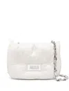 Maison Margiela White Nappa Leather Small Glam Slam Flap Crossbody Bag In Neutrals