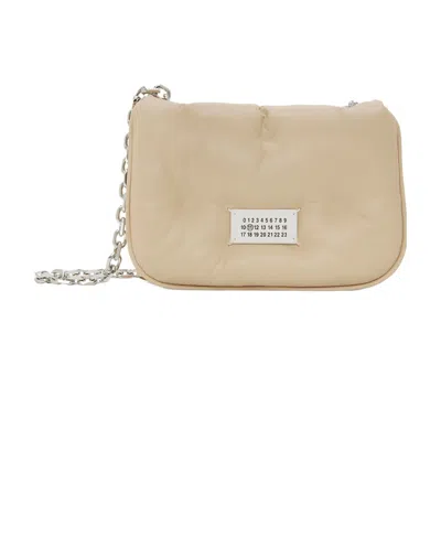 Maison Margiela Small Glam Slam Flap Shoulder Bag In Nude