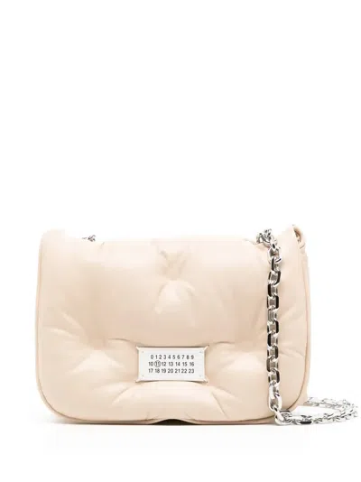 Maison Margiela Small Glam Slam Flap Shoulder Bag In Nude