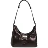 Maison Margiela Black Nappa Leather Small Glam Slam Hobo Shoulder Bag In Black