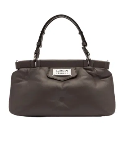 Maison Margiela Small Glam Slam Leather Shoulder Bag In Black