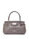 Maison Margiela Small Glam Slam Leather Shoulder Bag In Elephant