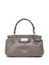 Maison Margiela Small Glam Slam Leather Shoulder Bag In Elephant