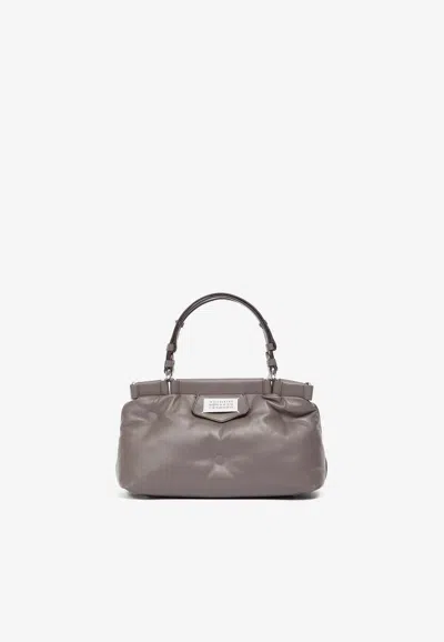 Maison Margiela Small Glam Slam Nappa Leather Shoulder Bag In Gray